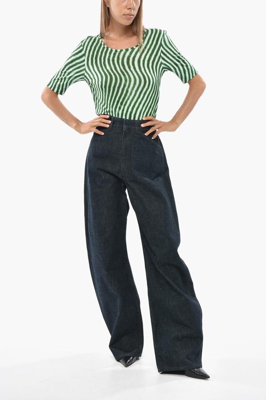  르메르 하이웨스트 커브드 팬츠 PA1052 LD068 BL760 29 Blue - LEMAIRE