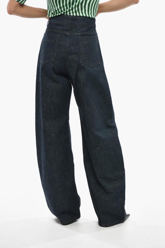  르메르 하이웨스트 커브드 팬츠 PA1052 LD068 BL760 29 Blue - LEMAIRE