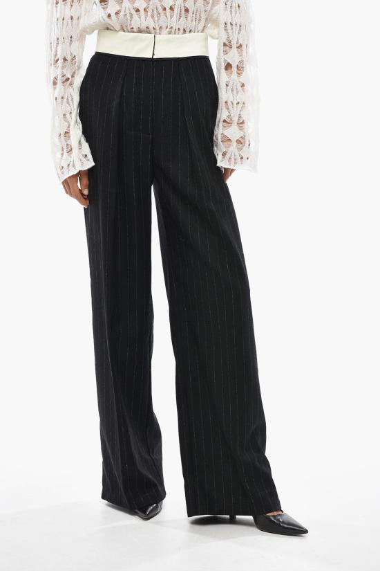  포르테포르테 스트레이트 팬츠 14317MYPANTS F48M8002 Black