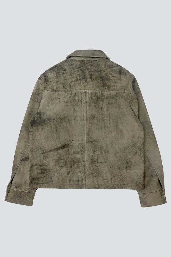  어셈블리 뉴욕 자켓 어셈블리 앤틱 샌드 가죽 지퍼 재킷 - ASSEMBLY NEW YORK