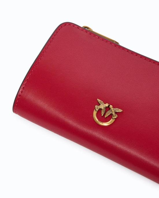 26FW 핑코 지갑 106206A0F1 R59Q ROSSO RIO ANTIQUE GOLD - PINKO