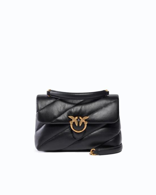 26FW 핑코 토트백 107616A0F2 Z99Q NERO ANTIQUE GOLD