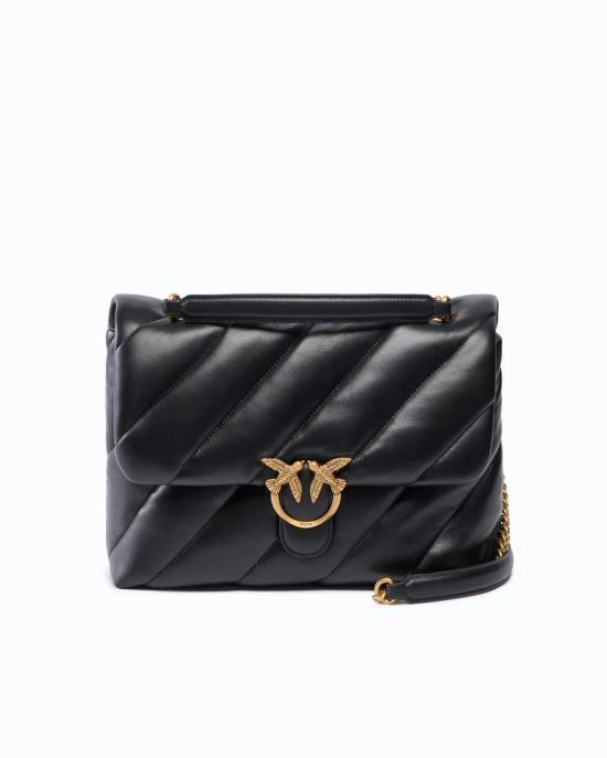 26FW 핑코 토트백 107615A0F2 Z99Q NERO ANTIQUE GOLD