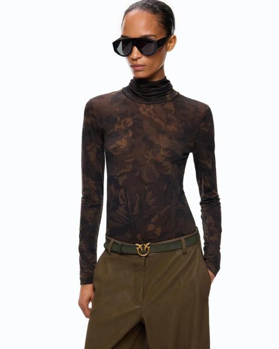26FW 핑코 스웨터 107735A3MT SD3 MULT VERDE NERO - PINKO