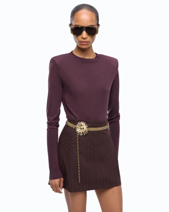 26FW 핑코 스웨터 107246A3FY W63 VIOLA PRUGNA PERFETTO - PINKO