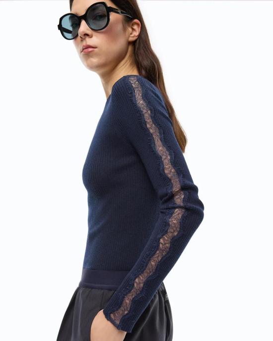 26FW 핑코 스웨터 107269A3I0 G02 BLU ECLISSI TOTALE - PINKO