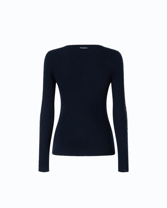 26FW 핑코 스웨터 107269A3I0 G02 BLU ECLISSI TOTALE - PINKO