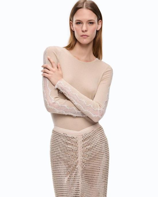 26FW 핑코 스웨터 107269A3I0 I20 BEIGE PIUMA - PINKO