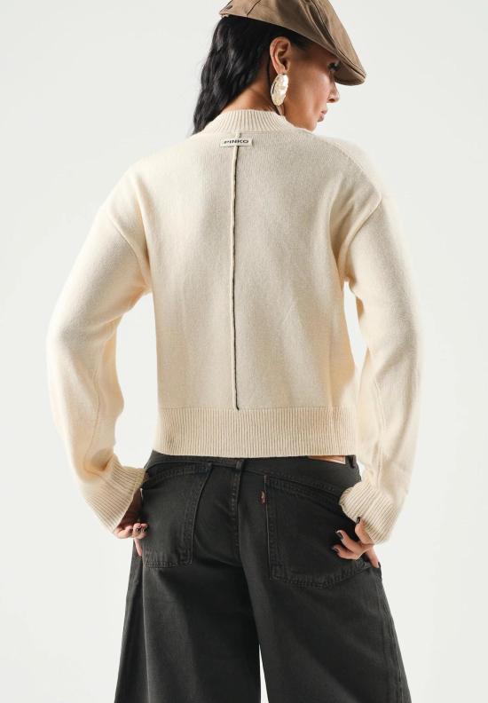 26FW 핑코 스웨터 107205A3G1 C15 BEIGE RUGIADA GELATA - PINKO