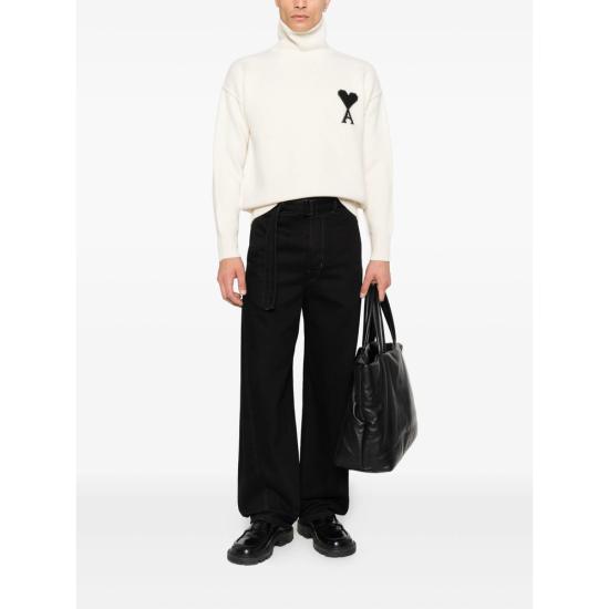 26FW 아미 ADC 터틀넥 스웨터 UKS839 018 151 NEUTRALS - AMI