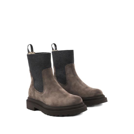 26FW 브루넬로 쿠치넬리 슈즈 MZSFG3034 C7284 BROWN GREY - BRUNELLO CUCINELLI