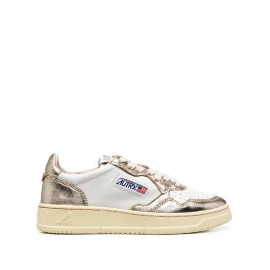 26FW 오트리 메달리스트 로우 레더 스니커즈 AULW WB16 WHITE GOLD