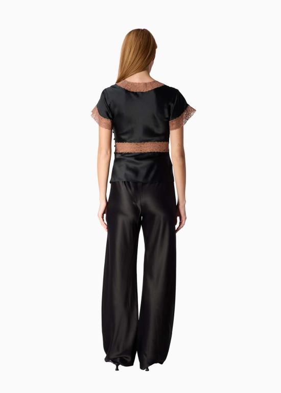  카미 뉴욕 블라우스 카미 NYC 로몰라 실크 탑 블랙 - CAMI NYC