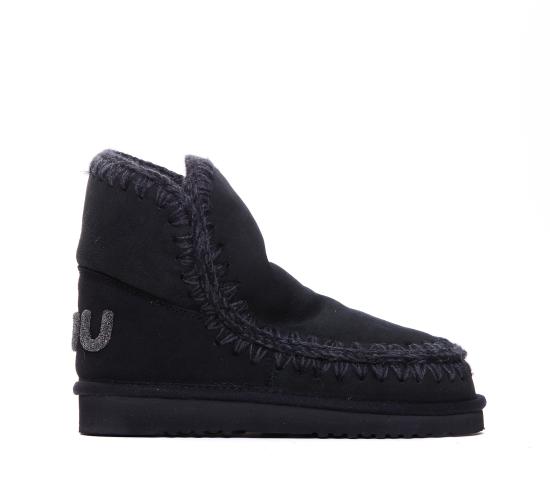 26FW 모우 에스키모 18 글리터 로고 부츠 101050A BKBK BLACK