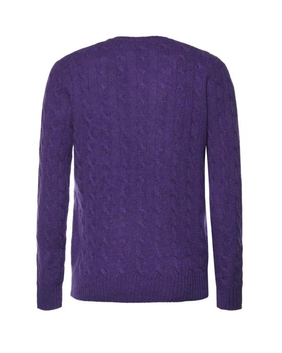 26FW 폴로 랄프로렌 케이블 니트 스웨터 710876762 505 PURPLE - POLO RALPH LAUREN