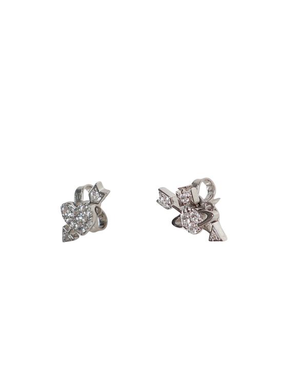26FW 비비안웨스트우드 이어링 62010397 01P102P102 PLATINUM WHITE CZ - VIVIENNE WESTWOOD