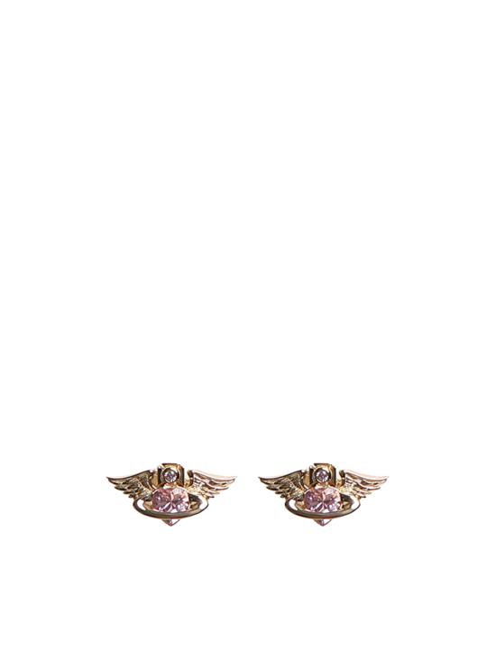 26FW 비비안웨스트우드 이어링 62010397 01R238R238 GOLD PINK CZ - VIVIENNE WESTWOOD
