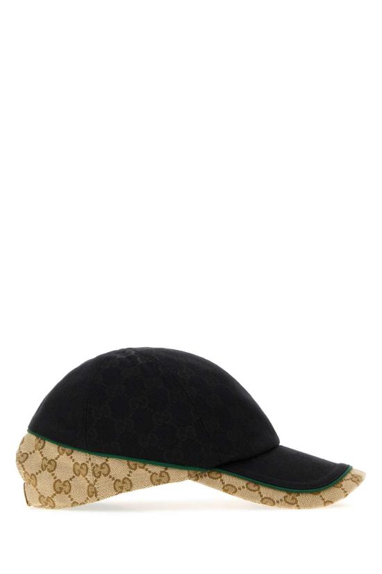 26FW 구찌 GG 코튼 캔버스 베이스볼 캡 A001I24HBK3 1079 BLACK - GUCCI