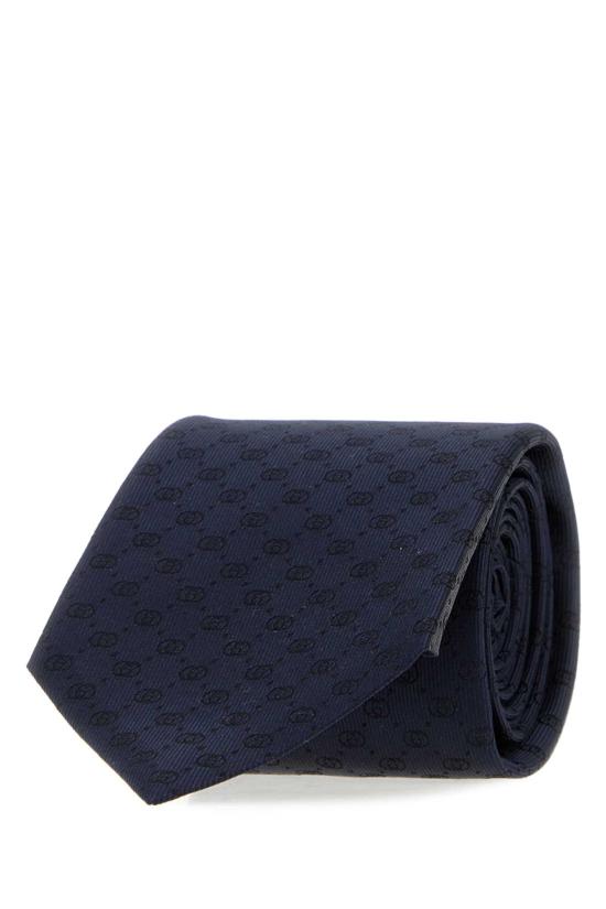 26FW 구찌 인터로킹 G 실크 자카드 타이 A006WU4E009 4100 BLACK