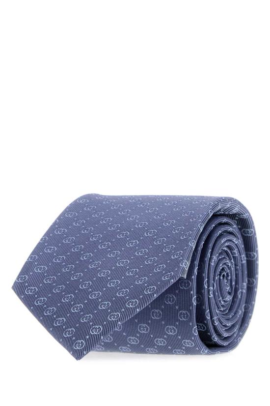 26FW 구찌 인터로킹 G 실크 자카드 타이 A006WU4E009 4900 BLACK