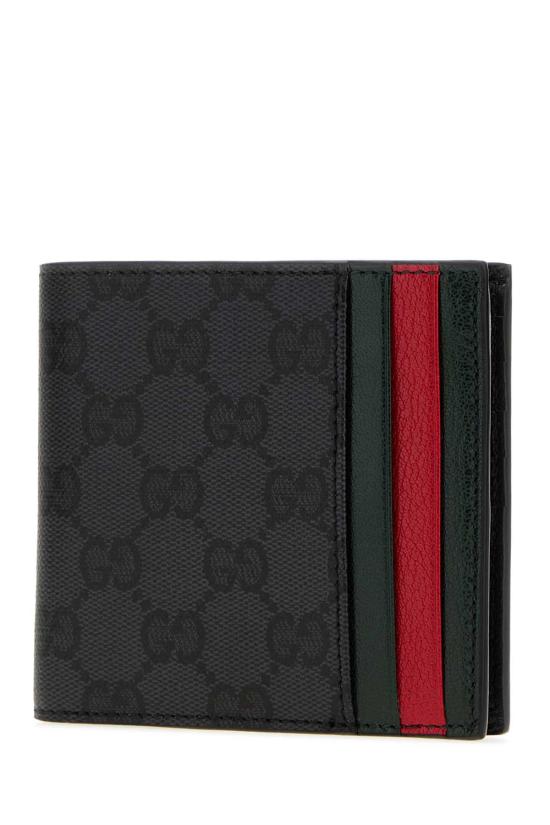 26FW 구찌 GG 캔버스 웹 카드 슬롯 반지갑 A00716FAGI8 1081 BLACK - GUCCI