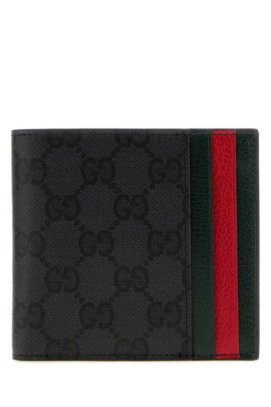 26FW 구찌 GG 캔버스 웹 카드 슬롯 반지갑 A00716FAGI8 1081 BLACK