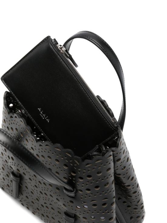 26FW 알라이아 비엔 웨이브 럭스 카프스킨 미나 20 백 AA1S06720I251 999 BLACK - ALAIA