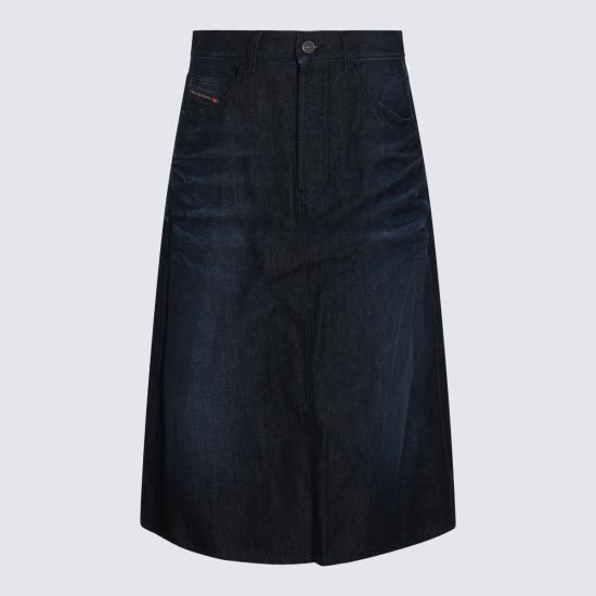 26FW 디젤 미디 스커트 A25600007GF 01 DENIM