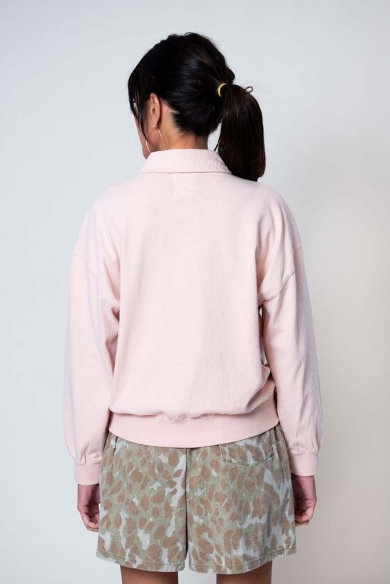  르 본 숍 스웨터 르봉 쇼페 폴로 스웨트셔츠 베이비 핑크 - LE BON SHOPPE