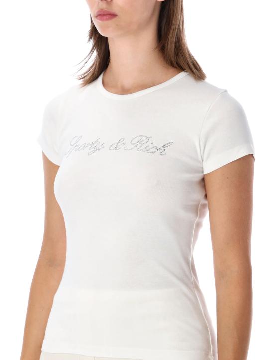 26FW 스포티앤리치 반팔 티셔츠 TO13071326WH01 48 WHITE CRYSTAL - SPORTY & RICH