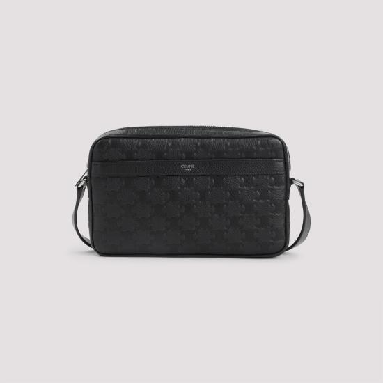26FW 셀린느 트리옹프 엠보싱 미디엄 메신저 백 117003FS3 38SI BLACK - CELINE
