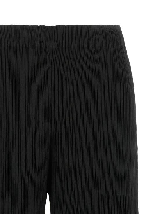 26FW 이세이 미야케 스트레이트 팬츠 해칭 바텀 팬츠 블랙 - ISSEY MIYAKE