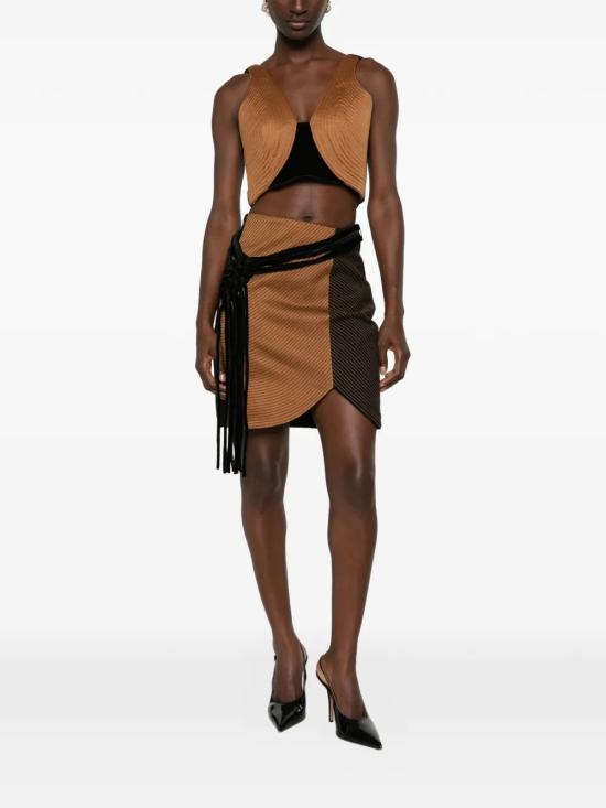 26FW 로산나 오캄포 스커트 RO436CAMELNERO Black - ROSANNA OCAMPO