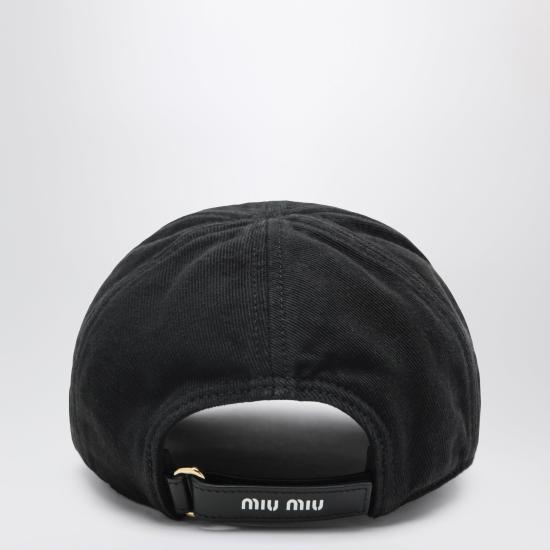 26FW 미우미우 모자 5HC3702CR2 Black - MIU MIU
