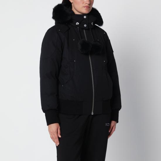 26FW 무스너클 오리지널 데비 시어링 트림 봄버 재킷 M35LB002SCO Black