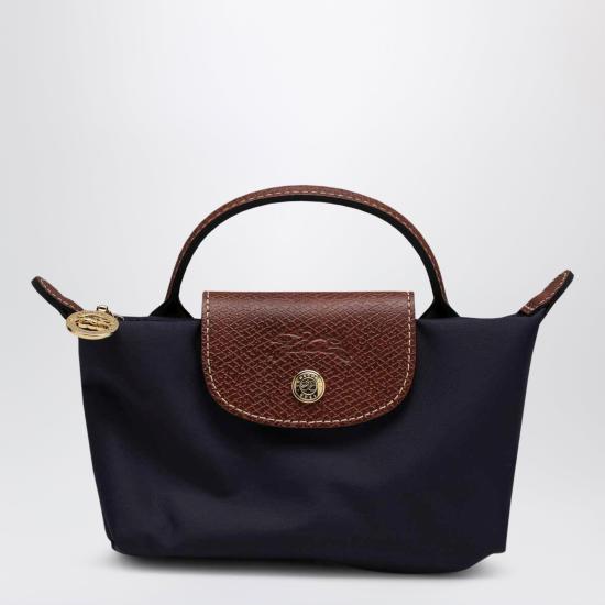 25FW 롱샴 르 플리아쥬 오리지널 핸들 파우치 34175089 Blue