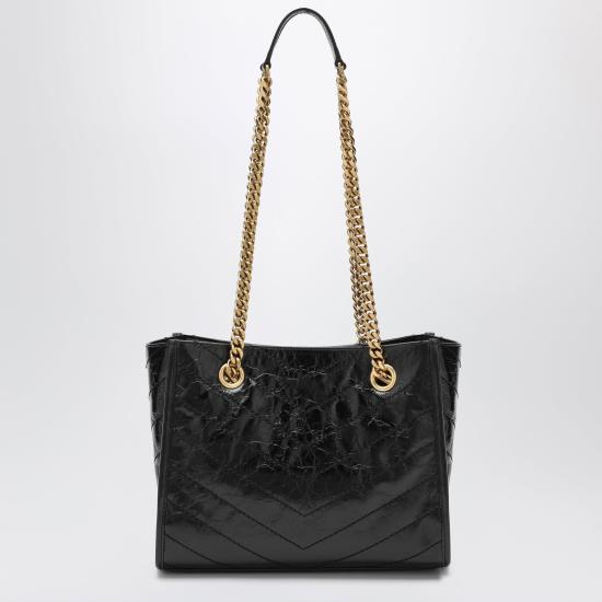 26FW 생로랑 니키 스몰 쇼핑백 8726800EN07 Black - SAINT LAURENT