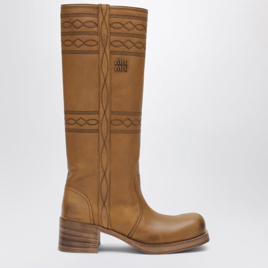 26FW 미우미우 부츠 5W765E050D7T Brown