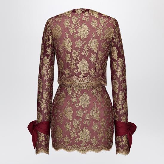 26FW 생로랑 원피스 873734Y4K33 Burgundy - SAINT LAURENT