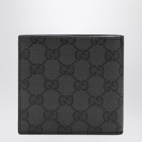 26FW 구찌 GG 캔버스 웹 카드 슬롯 반지갑 A00716FAGI8 Black - GUCCI