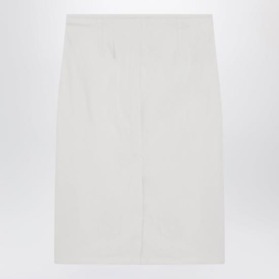 26FW 미우미우 스트레치 포플린 스커트 MG2776OOO6472 White - MIU MIU