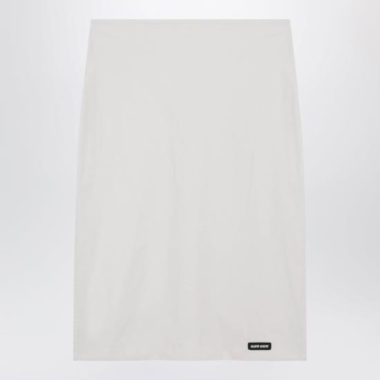 26FW 미우미우 스트레치 포플린 스커트 MG2776OOO6472 White