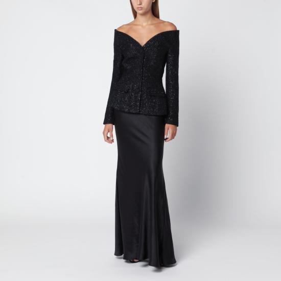 26FW 셀프 포트레이트 원피스 AW26 057XAPL Black