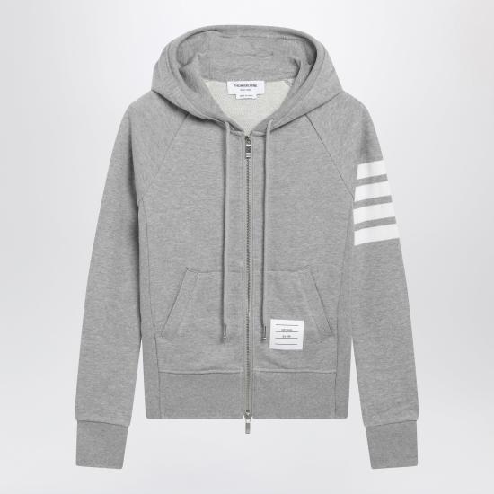 26FW 톰브라운 4바 루프백 저지 니트 엔지니어드 집업 후드 FJT001A00535 Grey