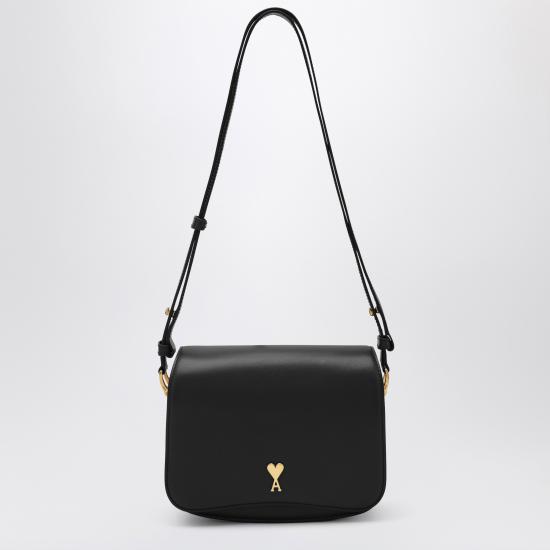 26FW 아미 스몰 하트 로고 글레이즈드 레더 파리 백 ULL717AL0208 Black