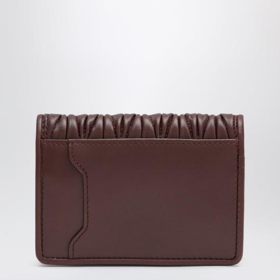 26SS 미우미우 마테라쎄 나파 가죽 카드 지갑 5MC103AFPP Burgundy - MIU MIU