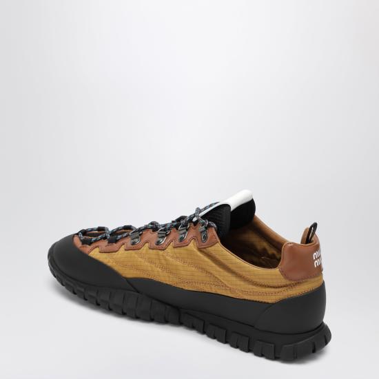 26FW 미우미우 타이어 테크니컬 레더 스니커즈 5E760E005FKS Yellow - MIU MIU