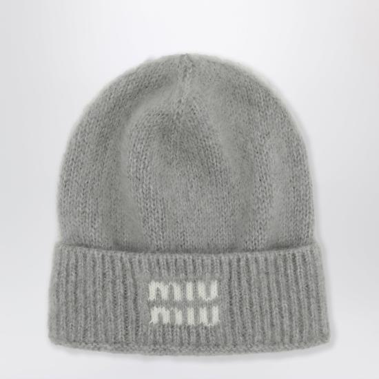 26FW 미우미우 모헤어 비니 5HC3782CQD Grey