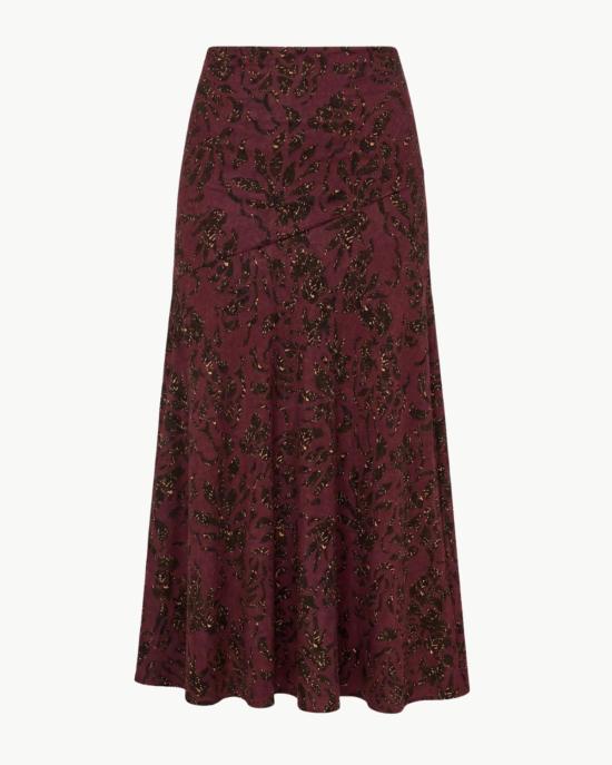  울라 존슨 스커트 Ulla Johnson Fiona 저지  Claret Floral