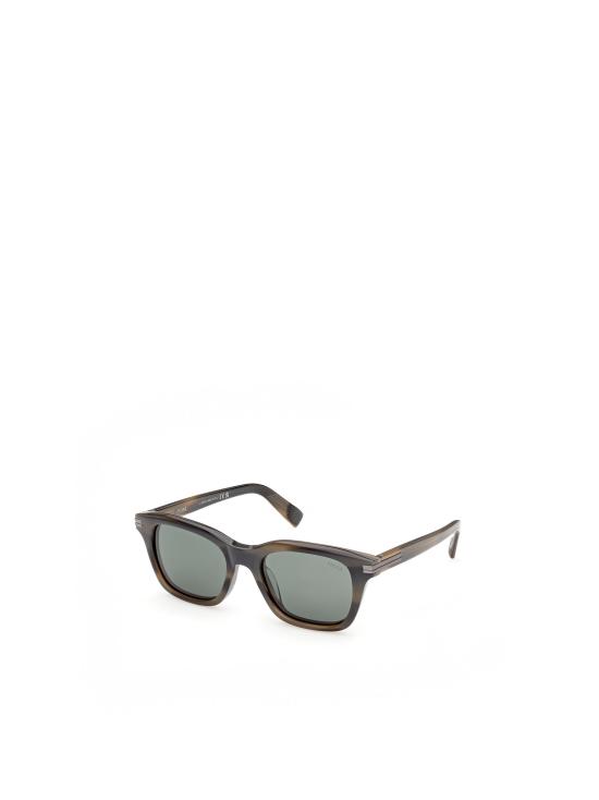 26FW 에르메네질도제냐 선글라스 EZ0303 55R COLOURED HAVANA GREEN POLARIZED - ERMENEGILDO ZEGNA